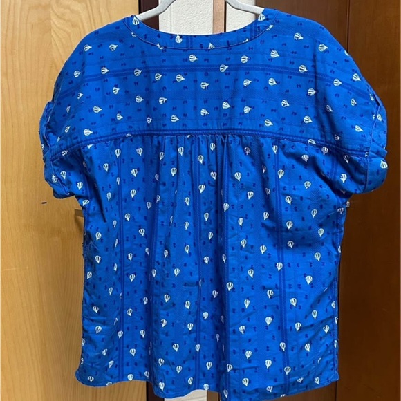 Style & Co. Blue Cuffed Short Sleeve BlouseSize XL - Picture 2 of 4